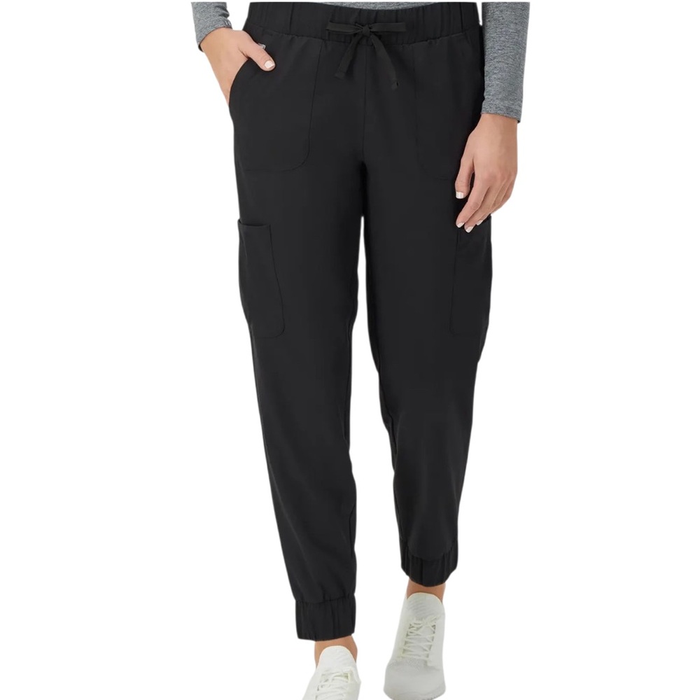 Hanes Comfort Fit Scrubs Women's L Scrub Black Joggers Pants NWOT